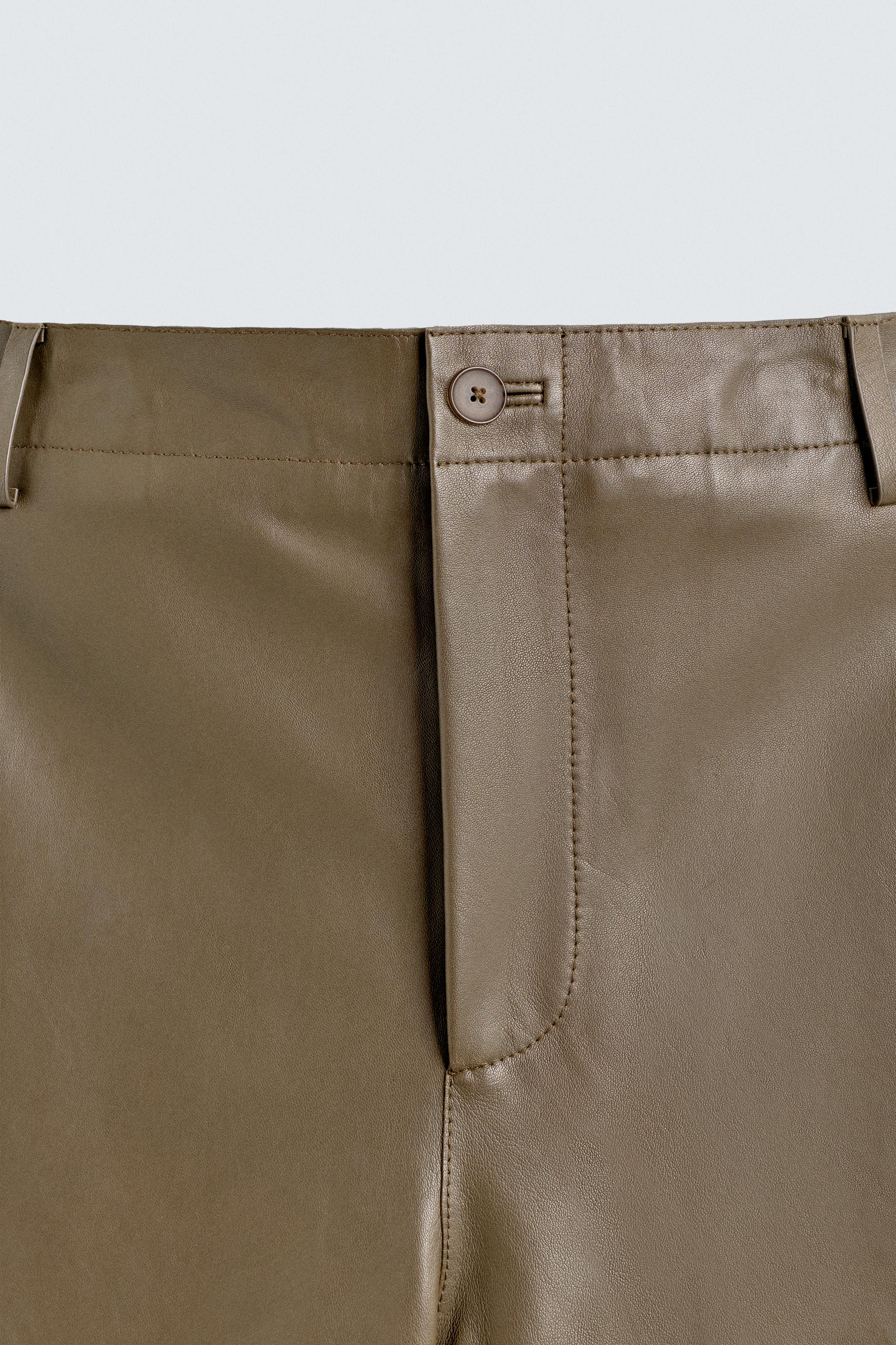 LEATHER BALLOON FIT PANTS